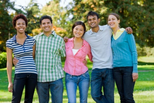 Friends in a Park