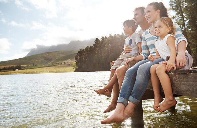 Family on Dock