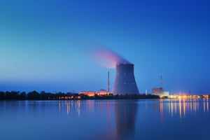 Une centrale nucléaire.