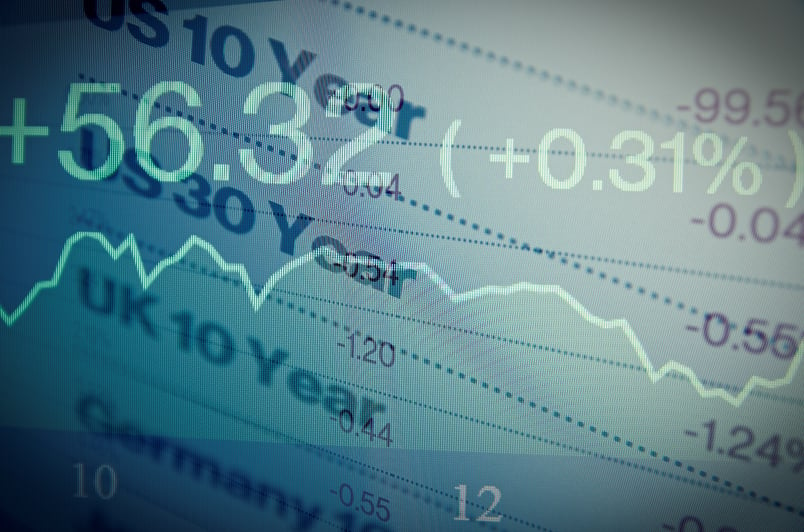 Image of numbers and a line graph.